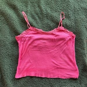 Tank top with lace detail